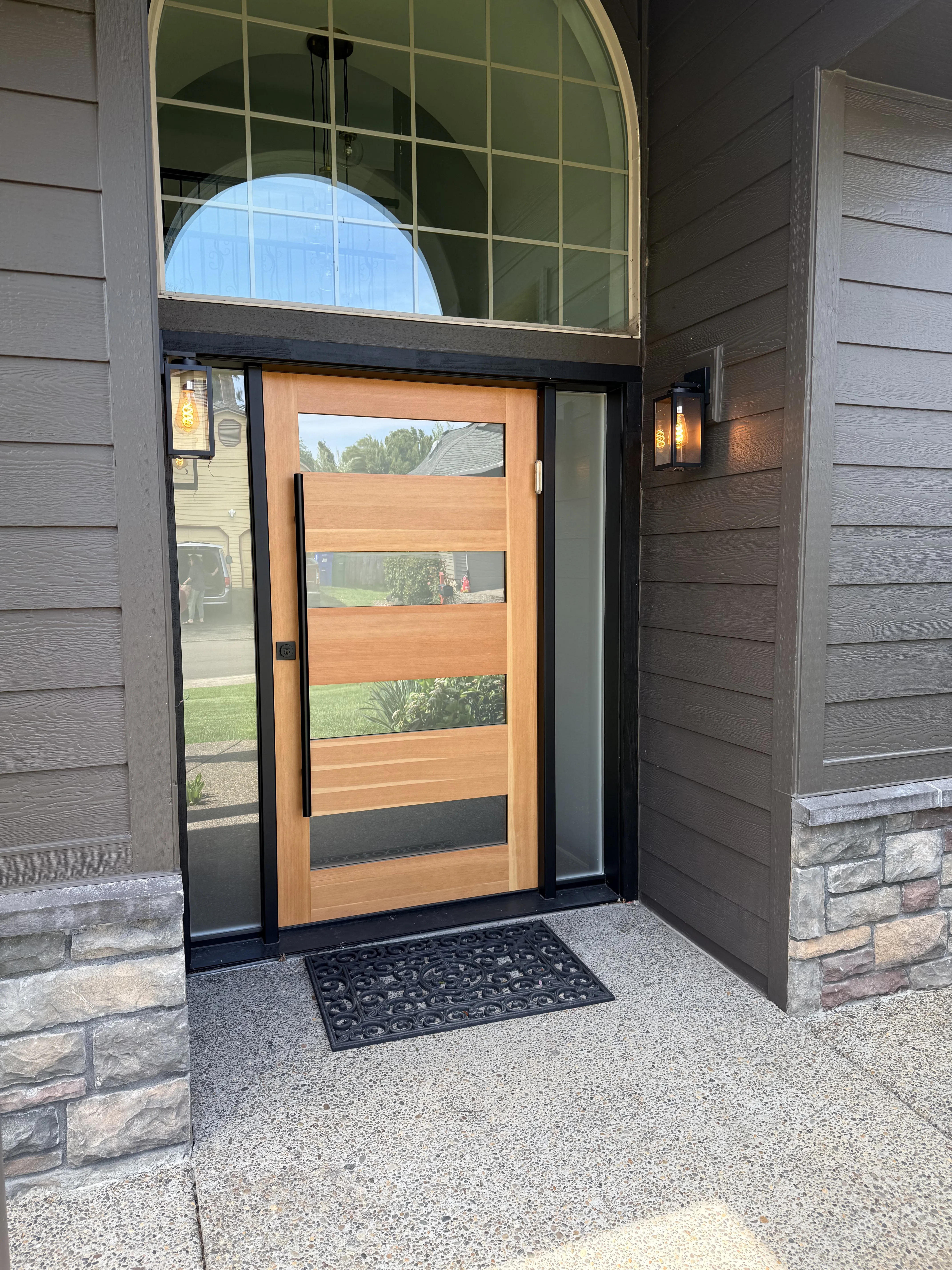 Custom front door finishing