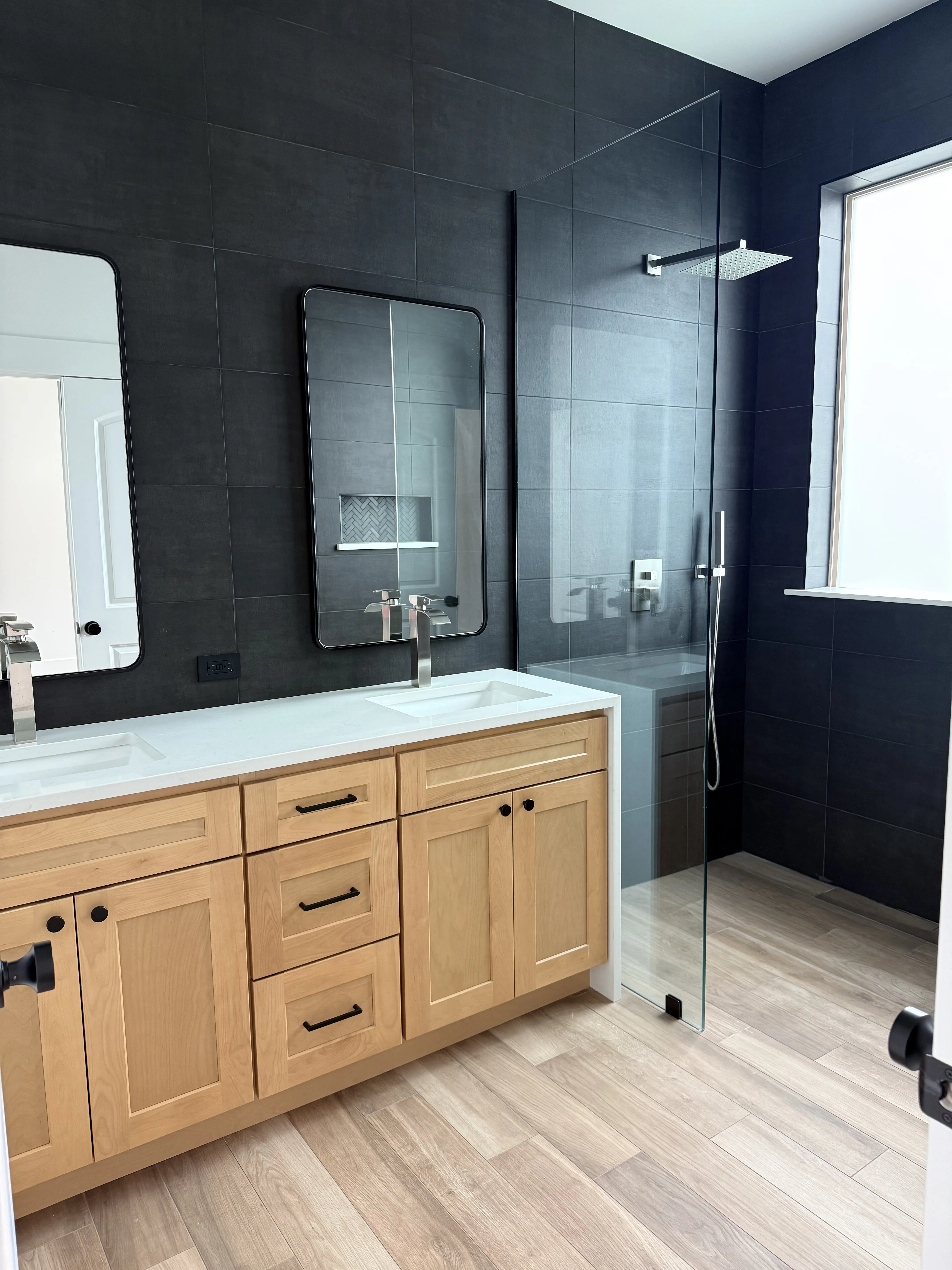 Master bathroom cabinetry