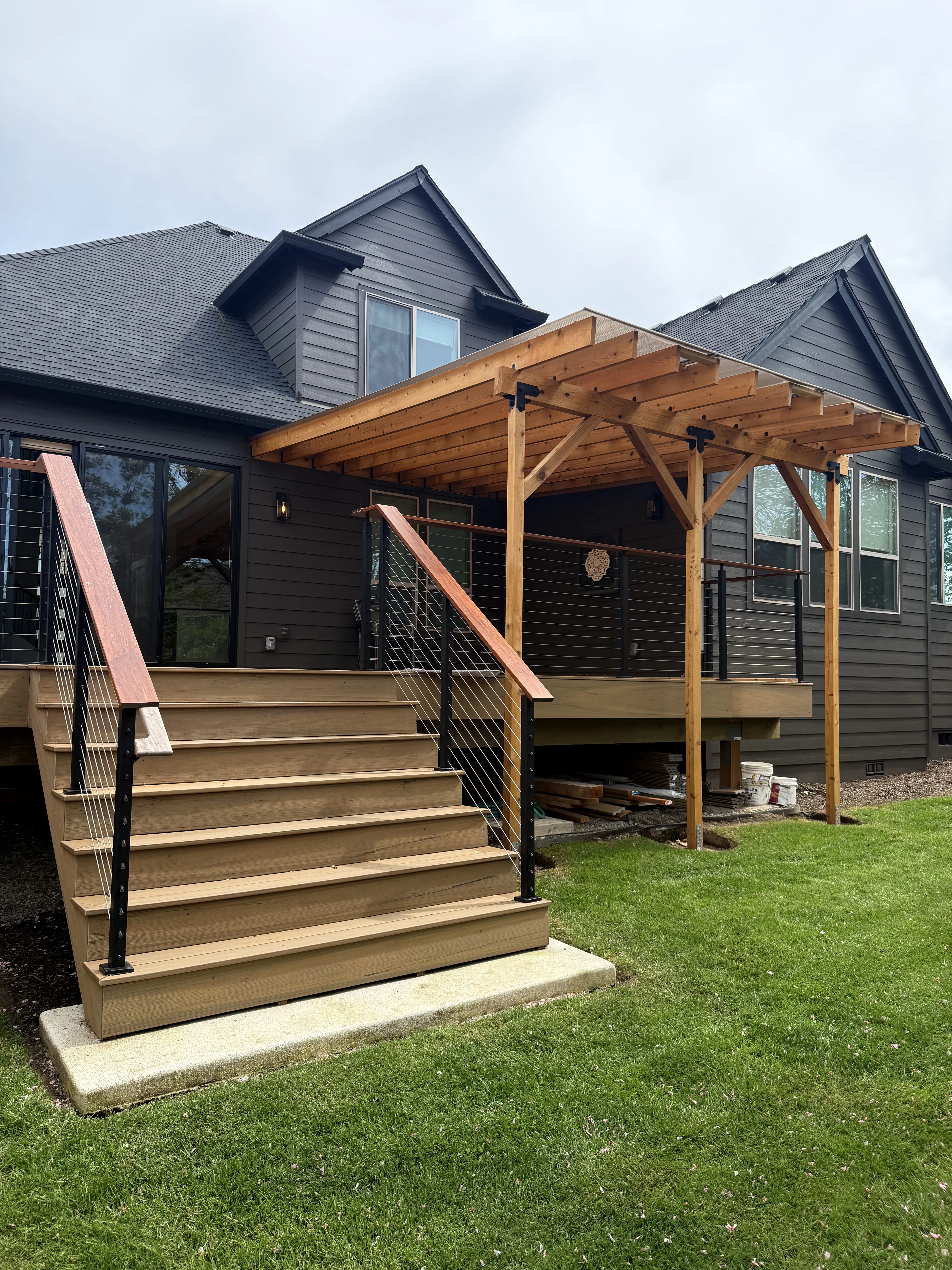 Custom deck and pergola